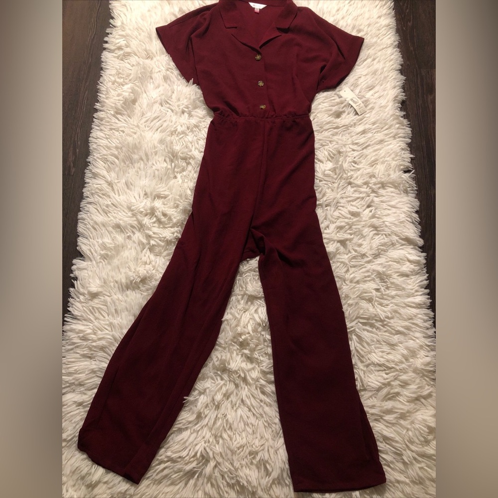 xxxl (21) Burgundy￼ no boundaries romper jumpsuit womens 3xl ￼Short sleeve Suit